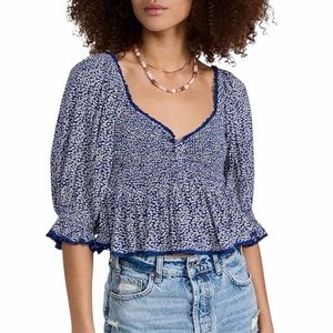 Free People ($150) Brittnee Printed Top - PTP 21